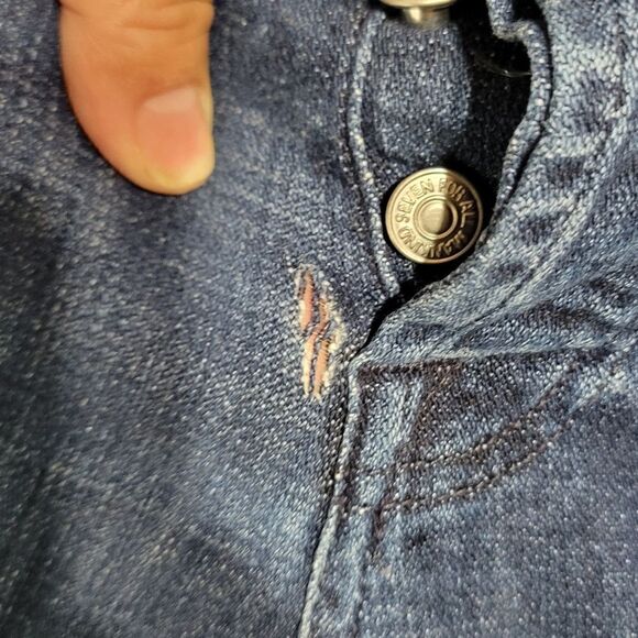 7 for all mankind josefina jeans Button Up Fly Sz 27 - Picture 14 of 14